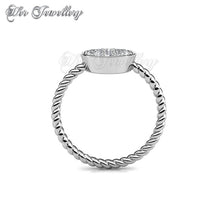 Swarovski Crystals Twisted Round Ring - - Her Jewellery