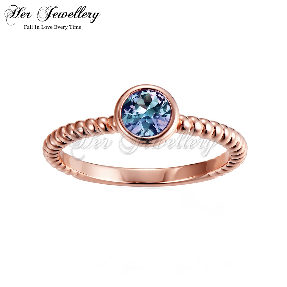 Twisted Round Alexandrite Ring