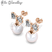 Pearly Ribbon Earrings