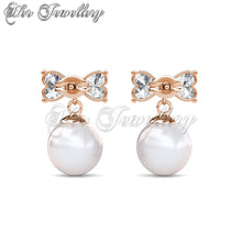 Pearly Ribbon Earrings