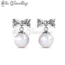 Pearly Ribbon Earrings