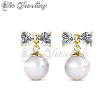 Pearly Ribbon Earrings