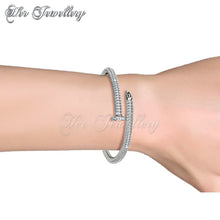 Swarovski Crystals Nail Bangle - Her Jewellery