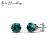 Swarovski Crystals Birth Stone Earrings (White Gold) - Her Jewellery