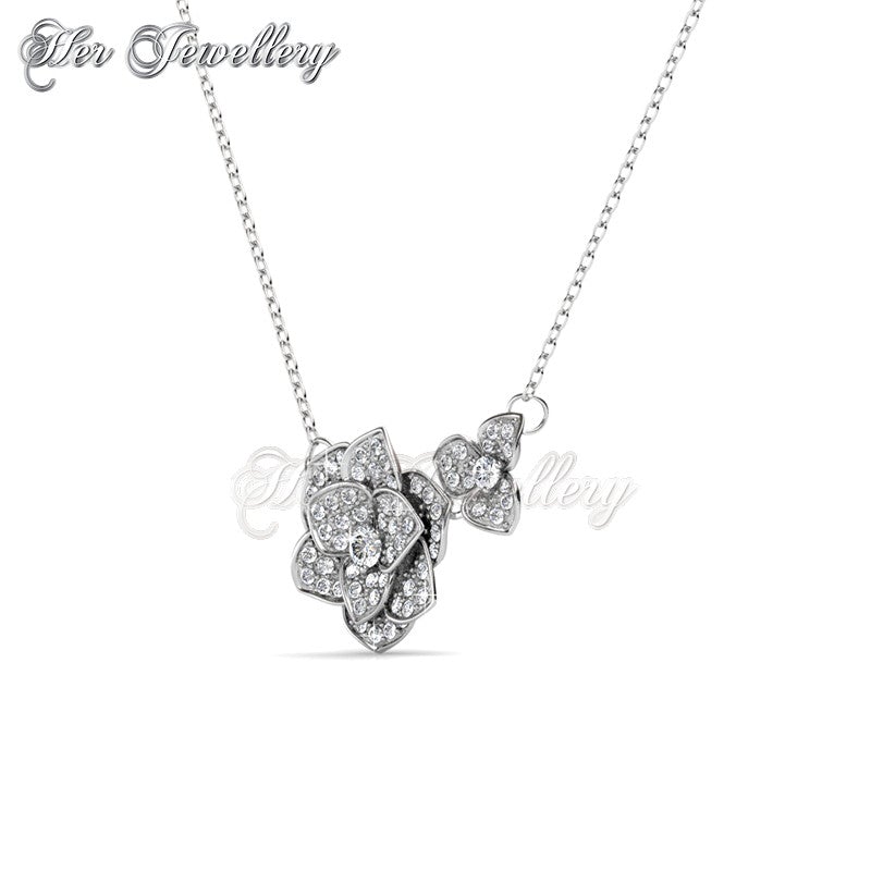 Swarovski Crystals Sweet Rosy Pendant - Her Jewellery