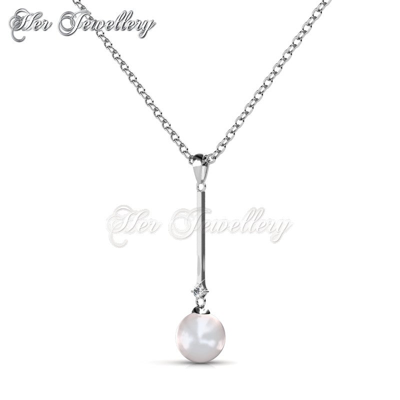 Swarovski Crystals Pearlie Long Pendant‏ - Her Jewellery