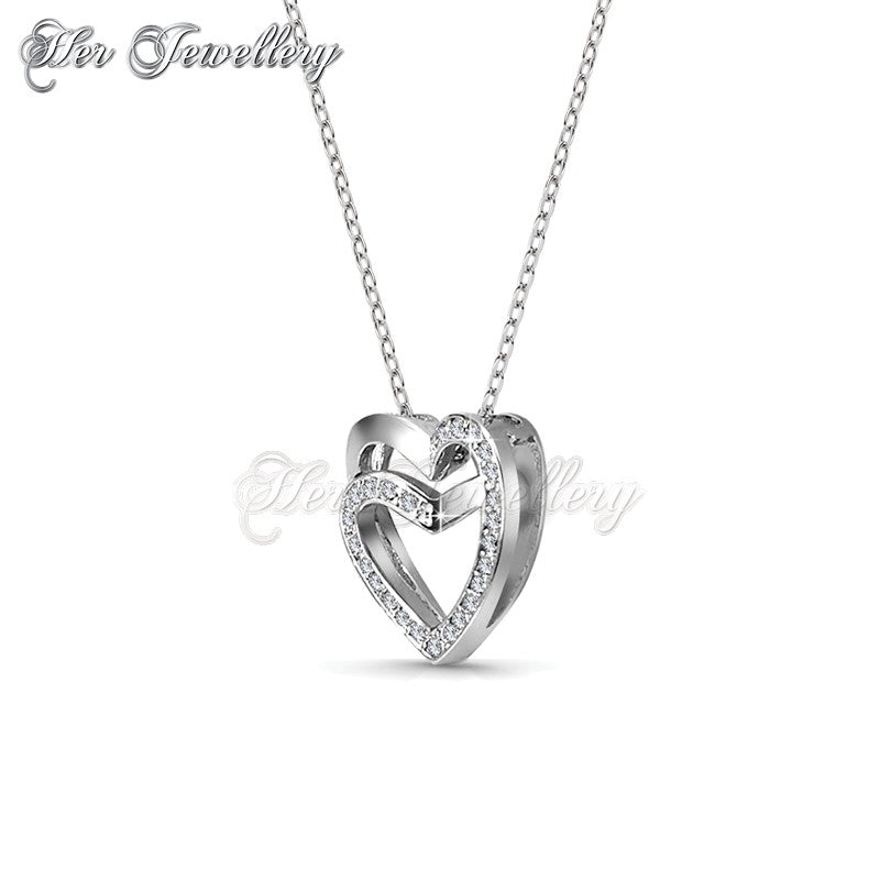 Swarovski Crystals Charm Love Pendant - Her Jewellery