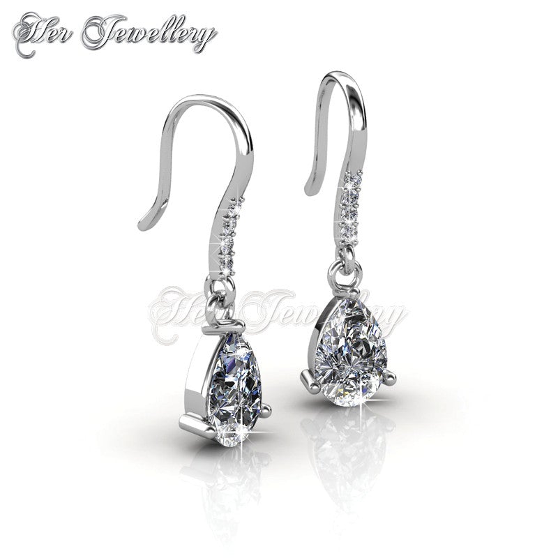 Swarovski Crystals Dew Drop Earrings - Her Jewellery