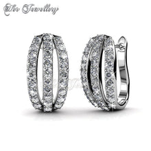 Swarovski Crystals Elegant Clip Earrings - Her Jewellery