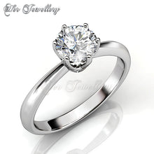 Swarovski Crystals Solitaire Ring - Her Jewellery