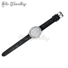 Swarovski Crystals Glamour Leather Watch‏ - Her Jewellery