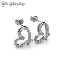 Swarovski Crystals Just Love Earrings - Her Jewellery