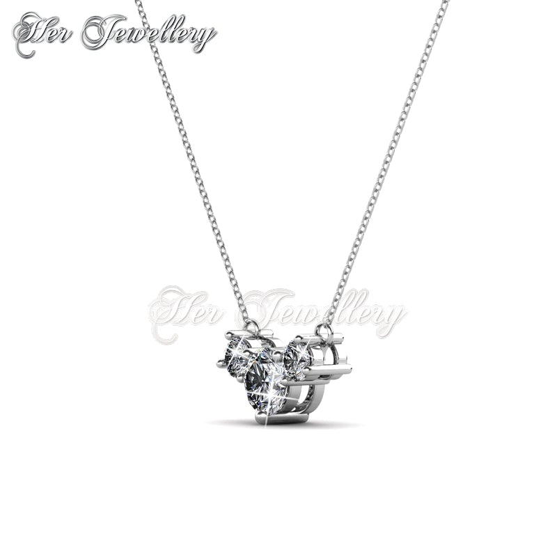 Swarovski Crystals Tri Pendant - Her Jewellery