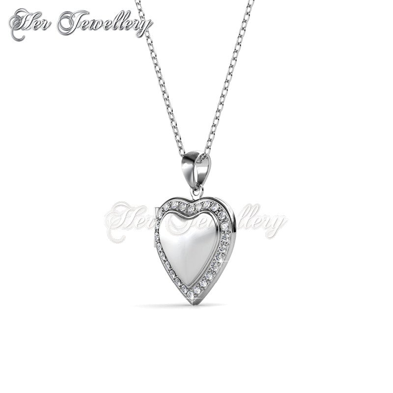 Swarovski Crystals Love Locket Pendant - Her Jewellery