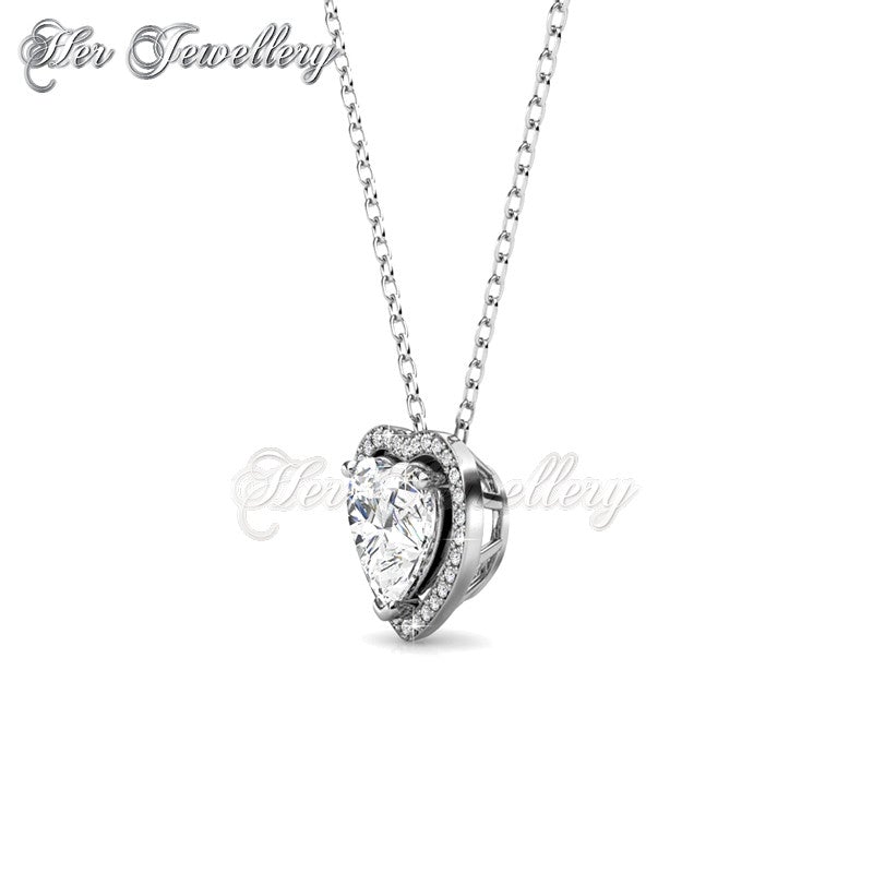 Swarovski Crystals Clarity Love Pendant - Her Jewellery