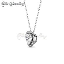 Swarovski Crystals Clarity Love Pendant - Her Jewellery