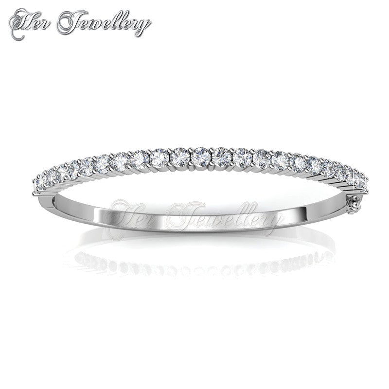 Swarovski Crystals Circle Tennis Bangle - Her Jewellery