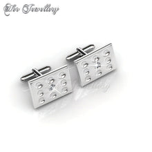 Swarovski Crystals Cufflinks (Mr Glossy 1) - Her Jewellery