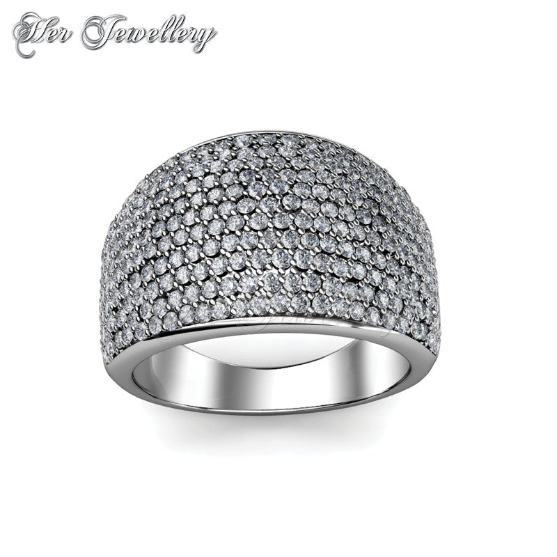 Swarovski Crystals Glamour Metal Ring - Her Jewellery