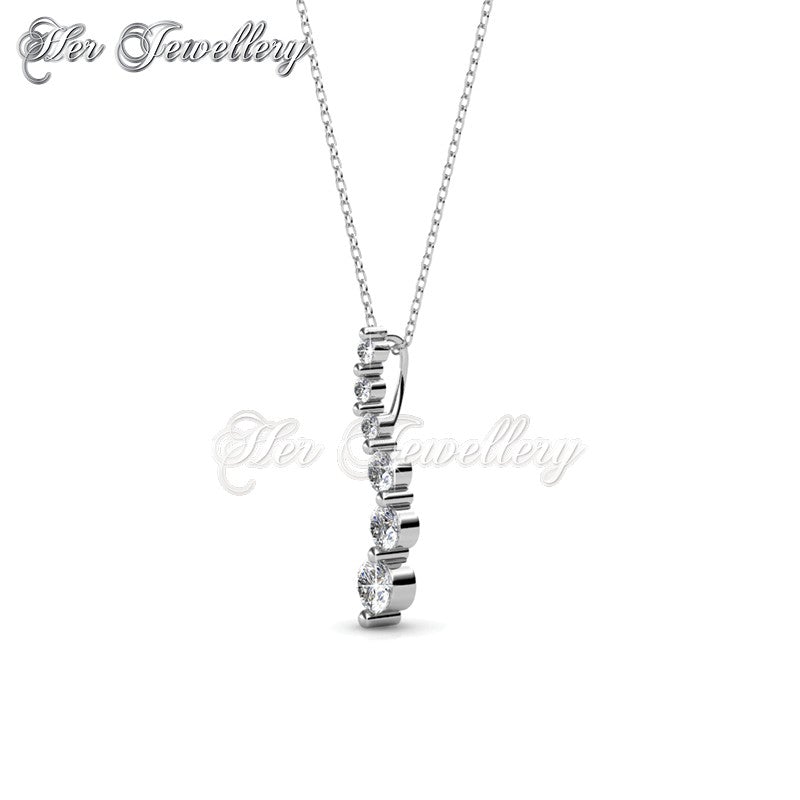 Swarovski Crystals Curl Bond Pendant - Her Jewellery