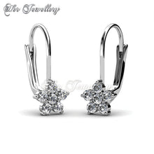 Swarovski Crystals Flower Clip Earrings - Her Jewellery