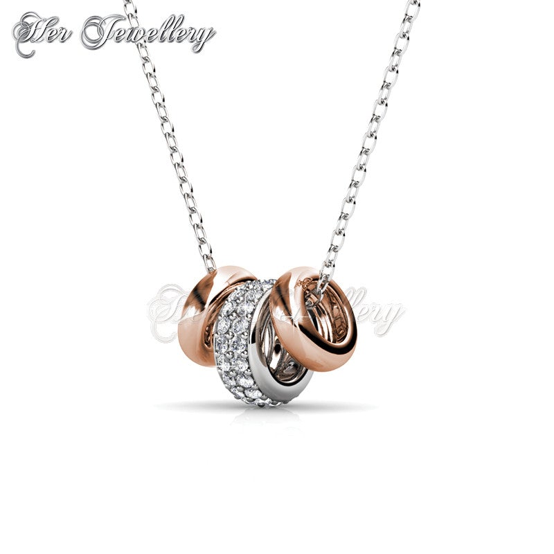 Swarovski Crystals Tri Roller Pendant - Her Jewellery