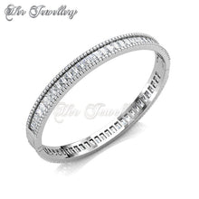 Swarovski Crystals Glamour Lock Bangle - Her Jewellery