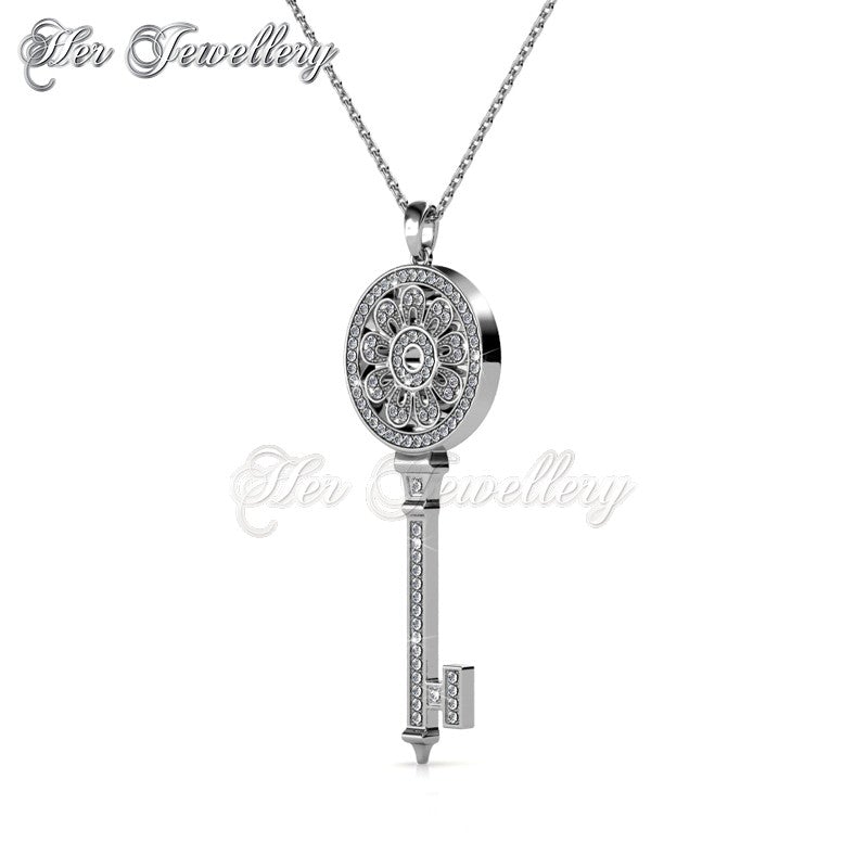 Swarovski Crystals Le Key Pendant - Her Jewellery