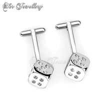 Swarovski Crystals Dice Cufflink‏s - Her Jewellery