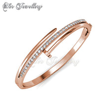 Swarovski Crystals Knotty Nail Bangle - Her Jewellery