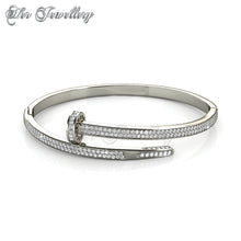 Swarovski Crystals Knotty Nail Crystal Bangle - Her Jewellery