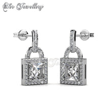 Swarovski Crystals Sweet Lock Earrings - Her Jewellery