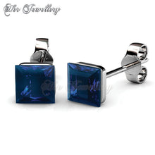 Swarovski Crystals Solitaire Square Earrings - Her Jewellery