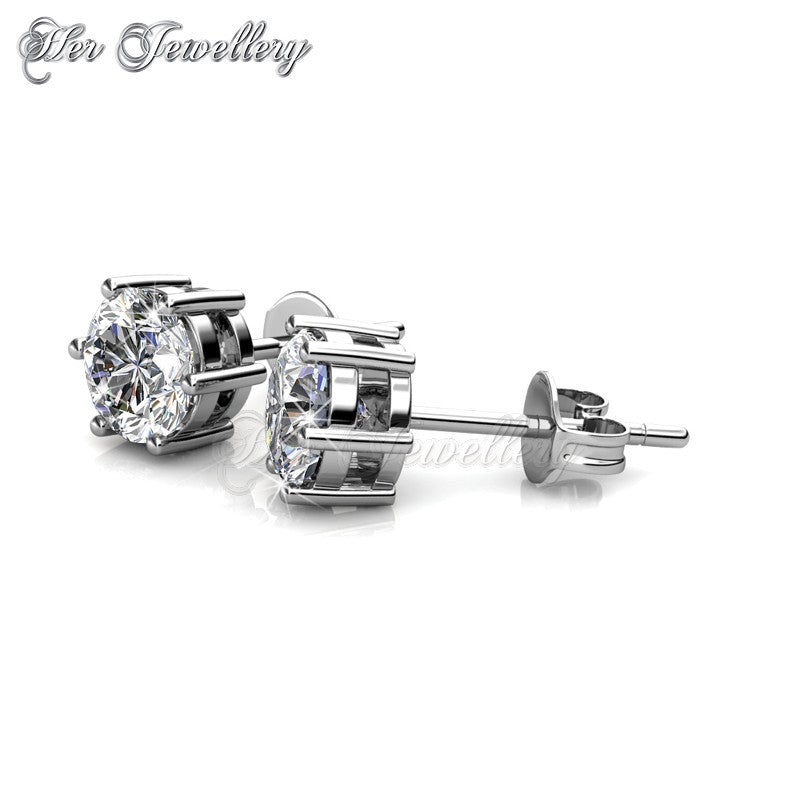 Swarovski Crystals Jane Solitaire Earrings - Her Jewellery