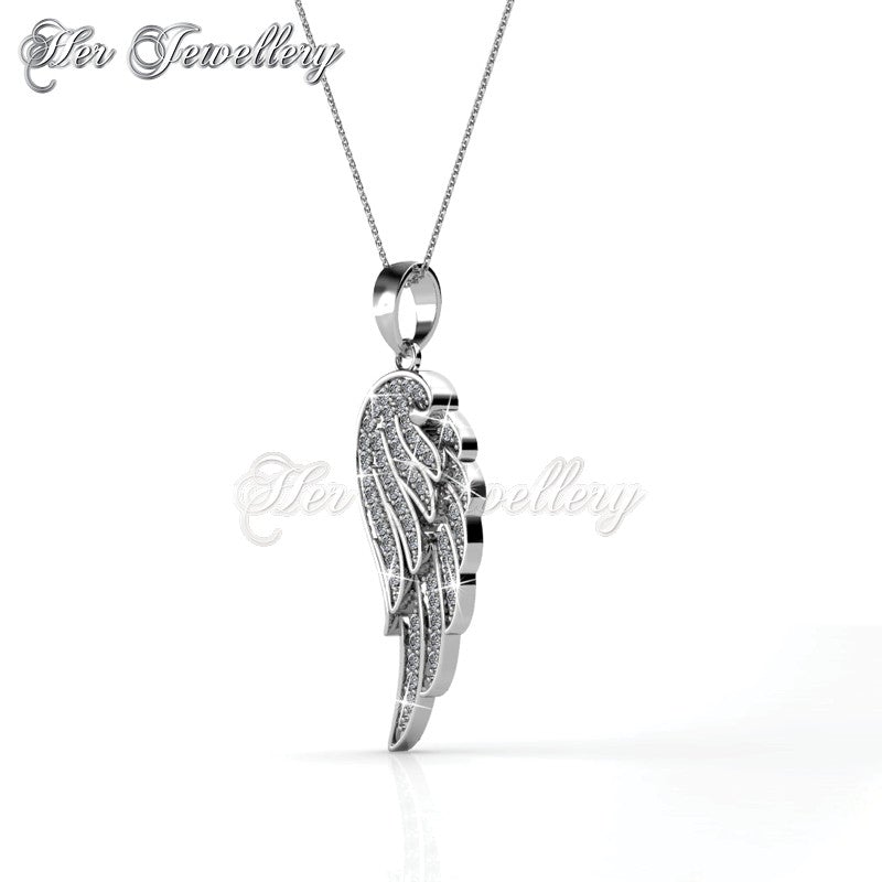 Swarovski Crystals Angel Wing Pendant - Her Jewellery