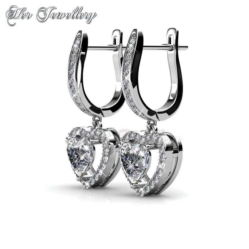 Swarovski Crystals Only Love Earrings - Her Jewellery