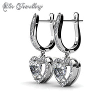 Swarovski Crystals Only Love Earrings - Her Jewellery