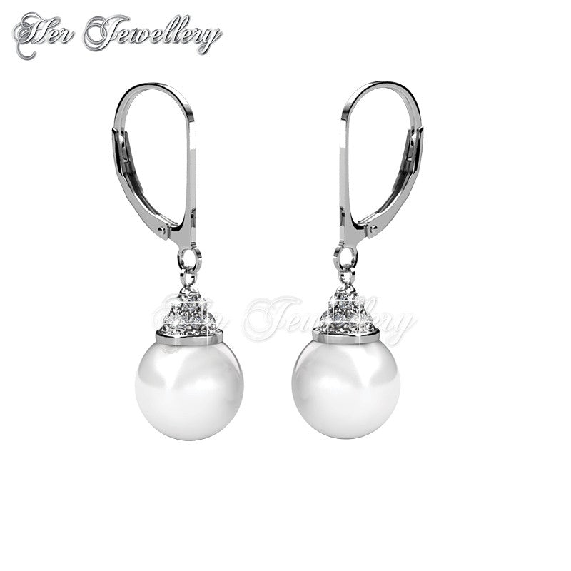 Swarovski Crystals Happy Pearl Earrings - Her Jewellery