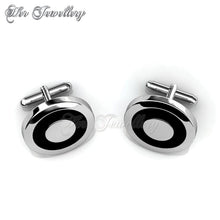 Swarovski Crystals Mr Oil Paint 2 Cufflinks  (Round 2) - Her Jewellery