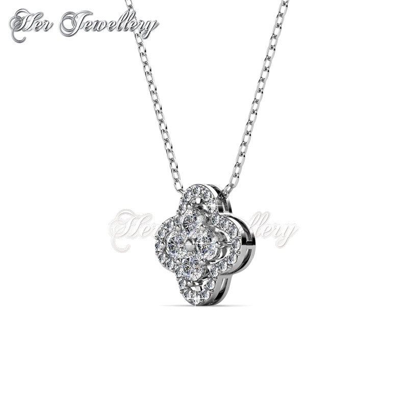 Swarovski Crystals Elegant Clover Pendant - Her Jewellery