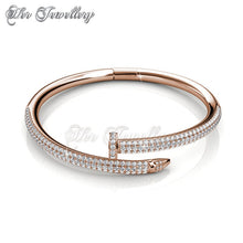 Swarovski Crystals Nail Bangle - Her Jewellery
