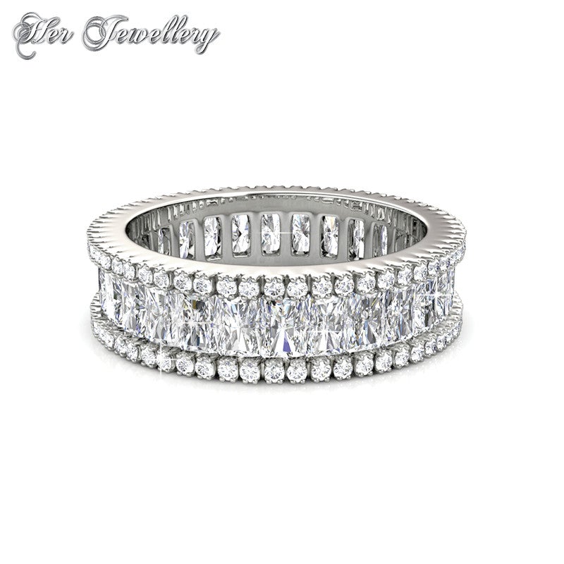 Swarovski Crystals Glamour Lock Ring - Her Jewellery
