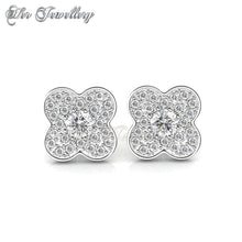 Swarovski Crystals Cross Clover Earrings - Her Jewellery