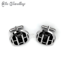 Swarovski Crystals Mr Oil Paint 1 Cufflinks  (Round 1) - Her Jewellery