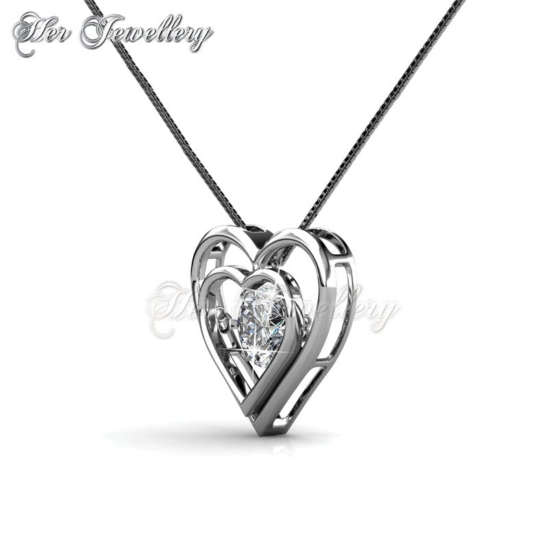 Swarovski Crystals Twinkle Heart Pendant‏ - Her Jewellery