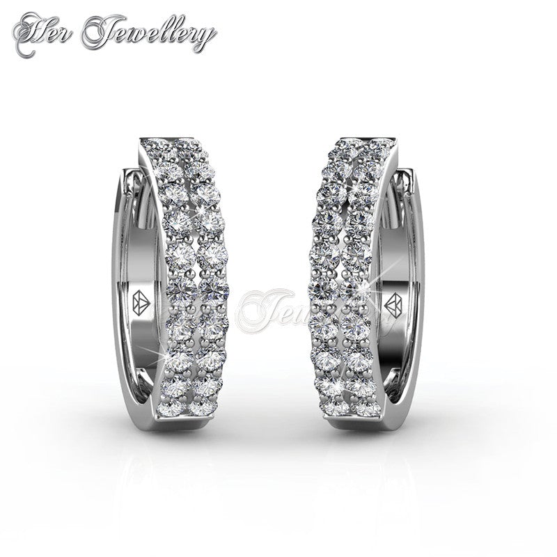 Swarovski Crystals Glamour Ring Earrings‏ - Her Jewellery