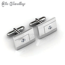 Swarovski Crystals Cufflinks - Groove - Her Jewellery