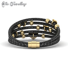 Swarovski Crystals Leather Love Bracelet - Her Jewellery
