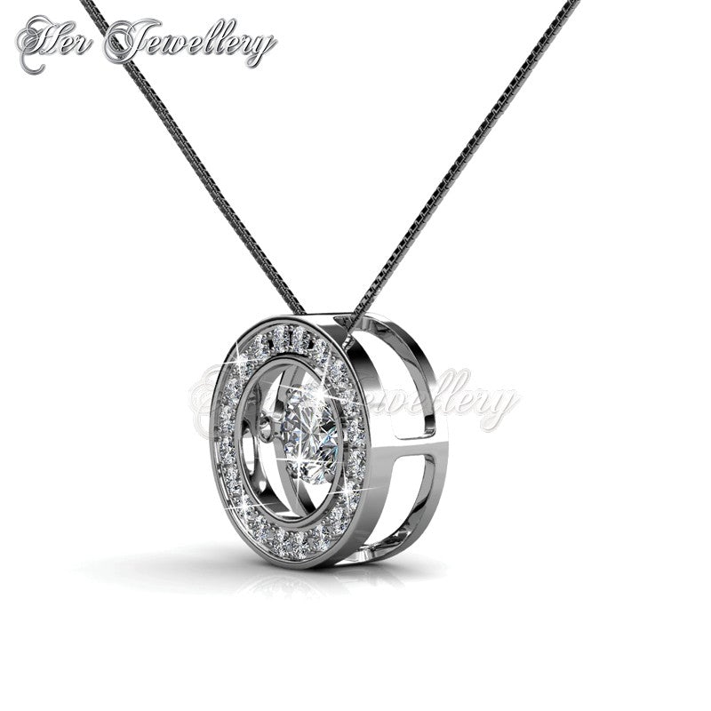 Swarovski Crystals Twinkle Round Pendant‏ - Her Jewellery
