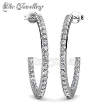 Swarovski Crystals Simply Hoop Earrings‏ - Her Jewellery